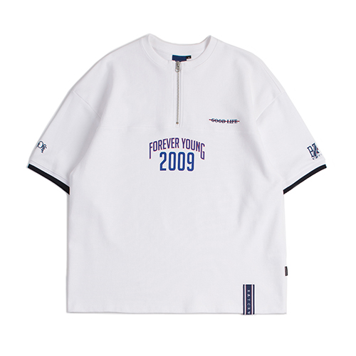 [ROMANTIC CROWN] 2009 ZIP UP T SHIRT_WHITE