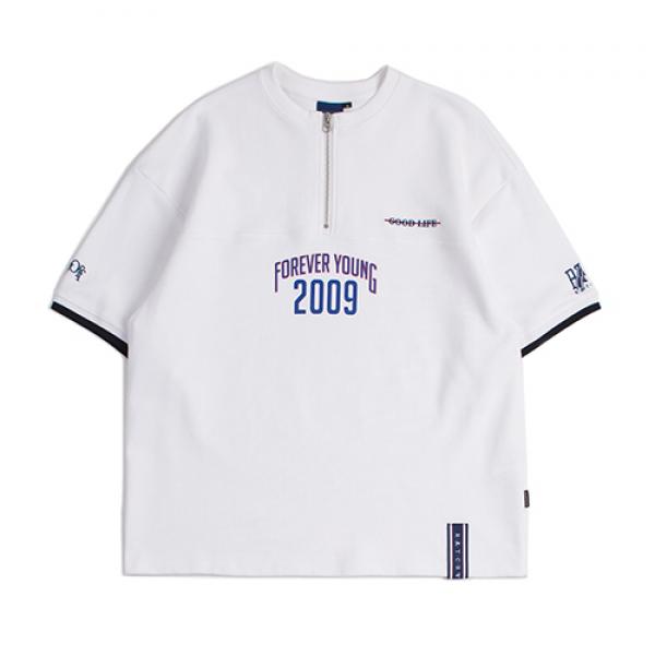 [ROMANTIC CROWN] 2009 ZIP UP T SHIRT_WHITE