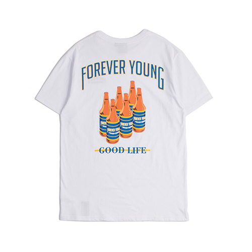 [ROMANTIC CROWN] BOTTLE BEER T SHIRT_WHITE