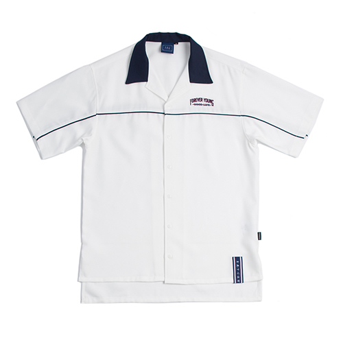 [ROMANTIC CROWN] FOREVER YOUNG BOWLING SHIRT_WHITE