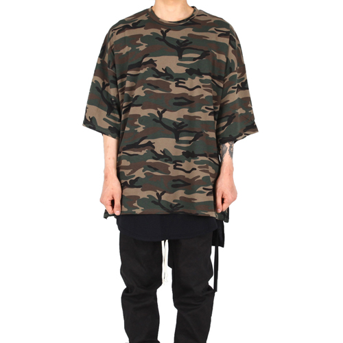 Side Zipper T-Shirt Camo