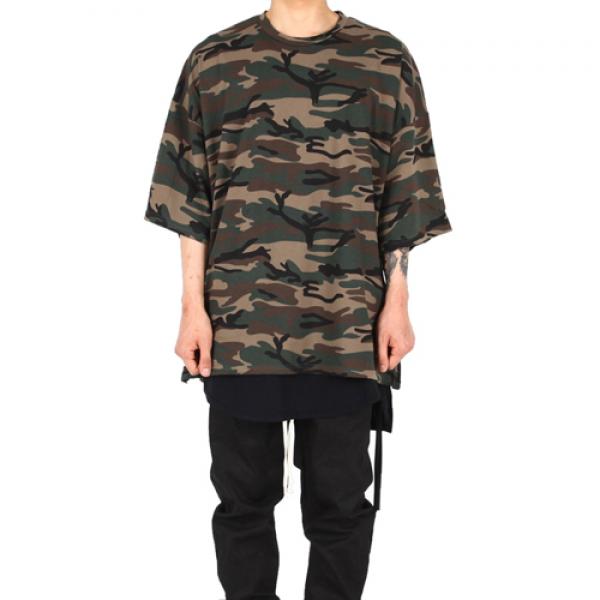 Side Zipper T-Shirt Camo