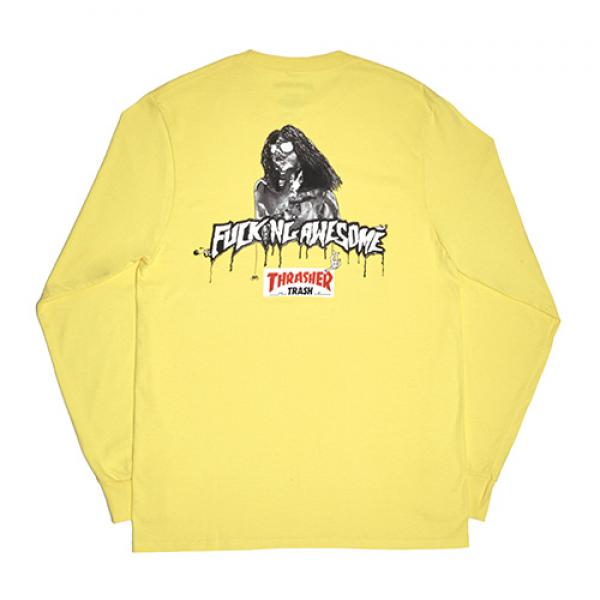 Trash Me L/S Tee-Yellow