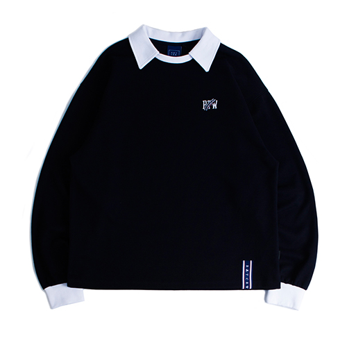 [ROMANTIC CROWN] RTW COLLAR SWEAT SHIRT_NAVY