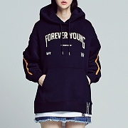 [ROMANTIC CROWN] SHOULDER LINE HOODIE_NAVY