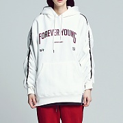 [ROMANTIC CROWN] SHOULDER LINE HOODIE_WHITE