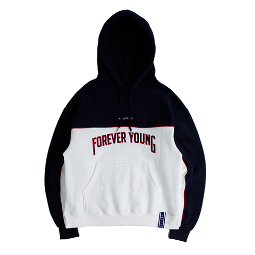 [ROMANTIC CROWN] FOREVER YOUNG PIPING HOODIE_WHITE