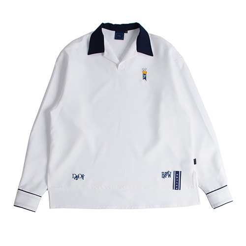 [ROMANTIC CROWN] BINDER OPEN COLLAR SHIRT_WHITE