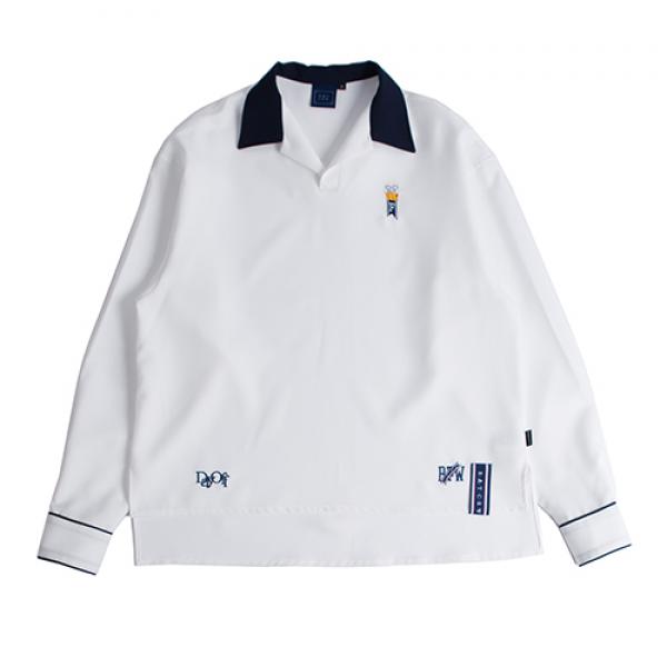 [ROMANTIC CROWN] BINDER OPEN COLLAR SHIRT_WHITE