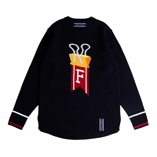 [ROMANTIC CROWN] BINDER KNIT_NAVY