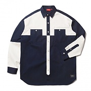 COLOR BLOCK SHIRT(NAVY)_CTOEALS01UN0