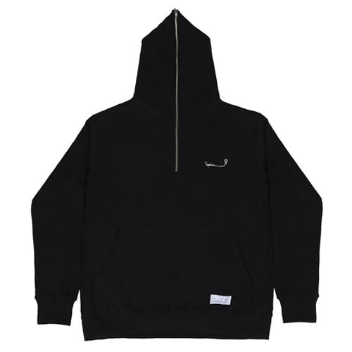 [ī 㿵 ]TRIPSHION HALF ZIPPER HOODIE - BLACK