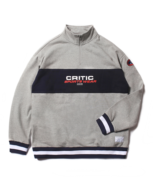 CSW HALF ZIP SWEAT SHIRT(GRAY)_CTOEACR05UC4