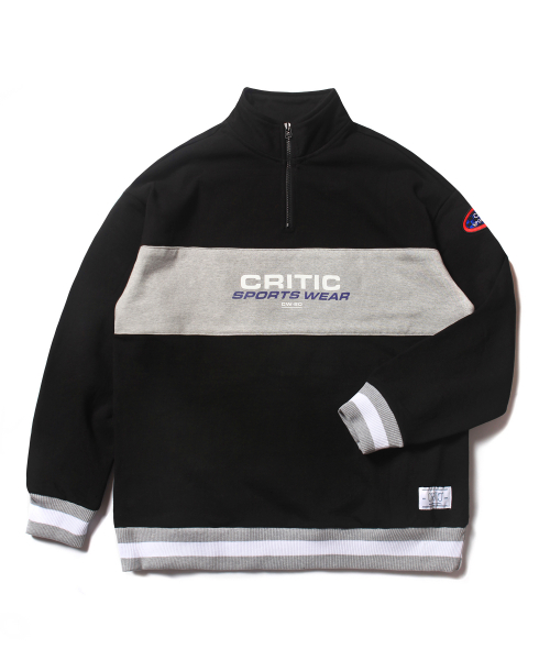 CSW HALF ZIP SWEAT SHIRT(BLACK)_CTOEACR05UC6