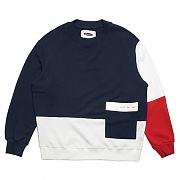 COLOR BLOCK SWEAT-SHIRTS-NAVY
