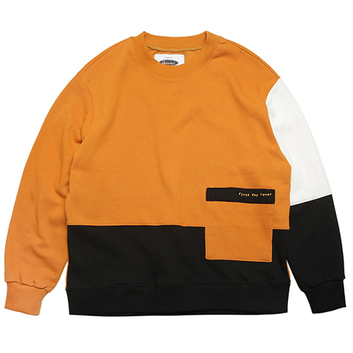 COLOR BLOCK SWEAT-SHIRTS-YELLOW