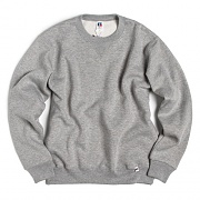 NU BLEND SWEAT CREW NECK SHIRTS-H. GREY