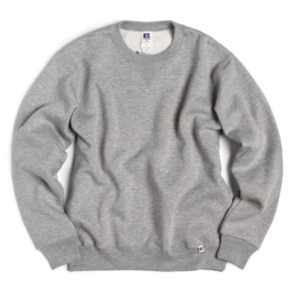 NU BLEND SWEAT CREW NECK SHIRTS-H. GREY