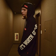 SENTENCE HOODED SWEATSHIRT_NAVY