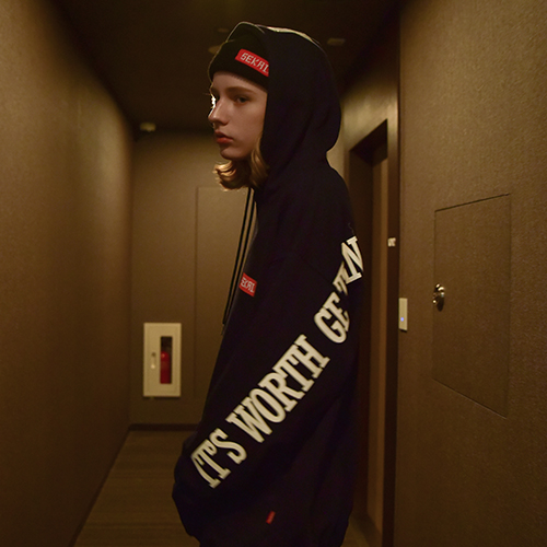 SENTENCE HOODED SWEATSHIRT_NAVY