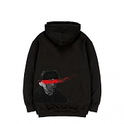 TRIPSHION VANGOGH RED SPLASH HOODIE - BLACK