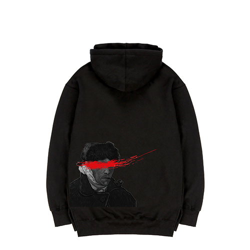 TRIPSHION VANGOGH RED SPLASH HOODIE - BLACK