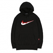 TRIPSHION RED BENDING TOOTHPASTE HOODIE - BLACK
