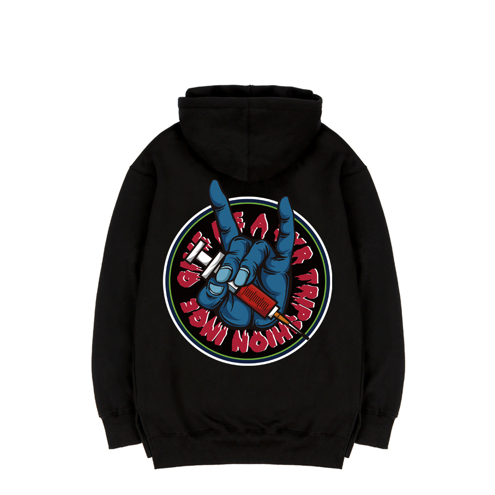 TRIPSHION BIG FINGER SYRINGE HOODIE - BLACK