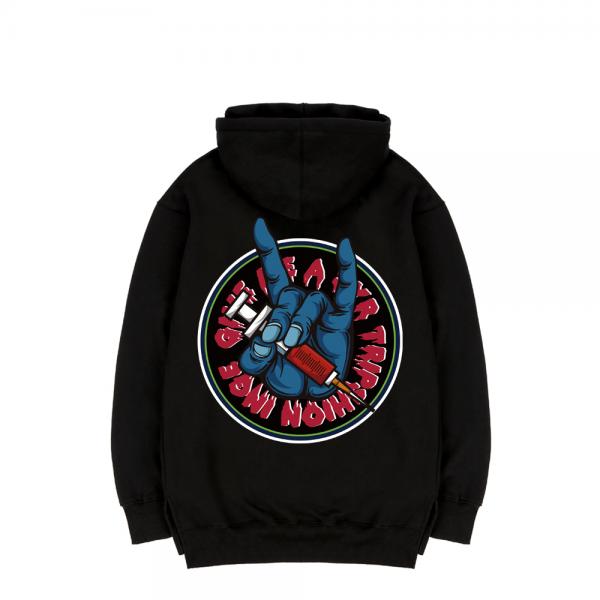 TRIPSHION BIG FINGER SYRINGE HOODIE - BLACK