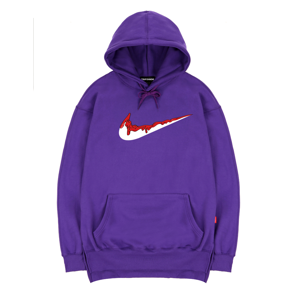 TRIPSHION RED BENDING TOOTHPASTE HOODIE - PURPLE