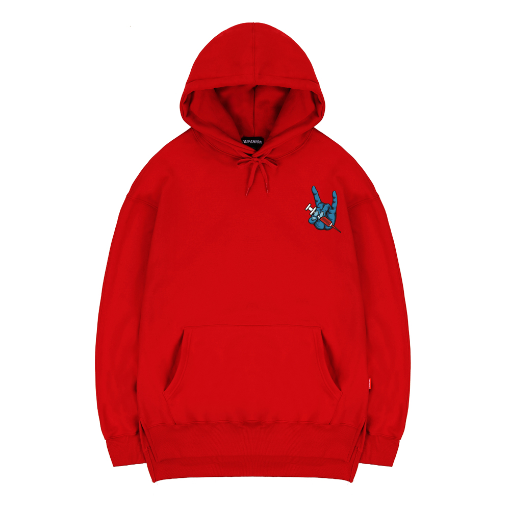 TRIPSHION FINGER SYRINGE HOODIE - RED
