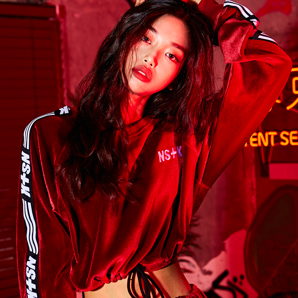 [NSTK] VELVET CROP SWEATSHIRTS (BGD)