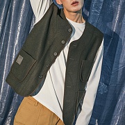 Basic Wool Vest_Khaki