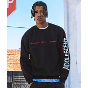 [ĽĮ] ADOLESCENT SWEAT SHIRT BLACK