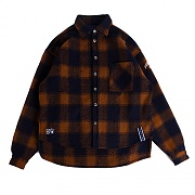 [ROMANTIC CROWN] FOREVER YOUNG CHECK SHIRT JACKET_ORANGE