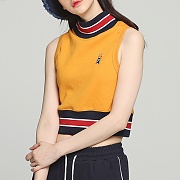 [ROMANTIC CROWN] BINDER CROP SLEEVELESS_MUSTARD