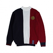 [ROMANTIC CROWN] COLOR BLOCK KNIT_NAVY