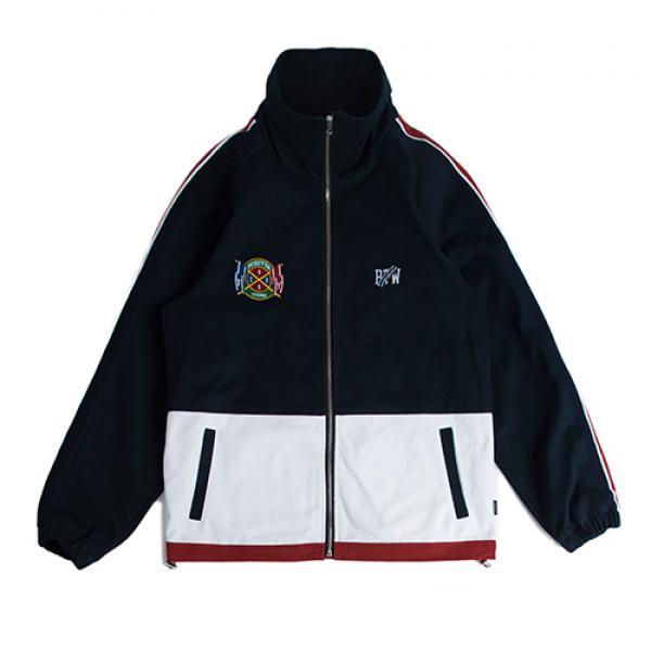 [ROMANTIC CROWN] FLAG COTTON TRACK JACKET_NAVY