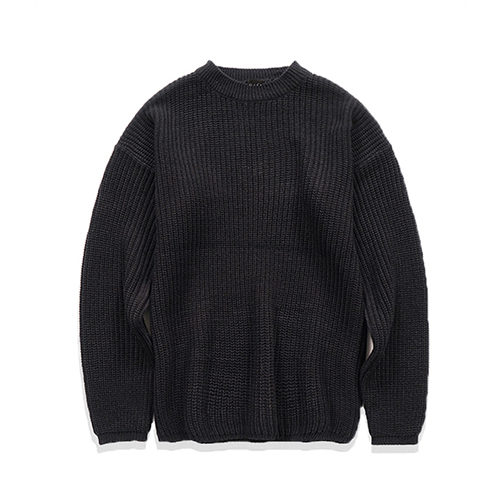 [Ϲ] (UNISEX) OVERSIZE SPECIAL KNIT (BLACK)