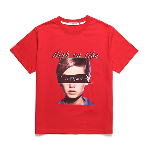 [] ANOTHER FRAME - BIG FACE AF T-SHIRT (RED)  Ƽ Ƽ