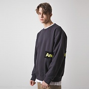 [] ANOTHER FRAME - AF SIDE BOX CREWNECK (CHACOAL)   Ʈ ũ