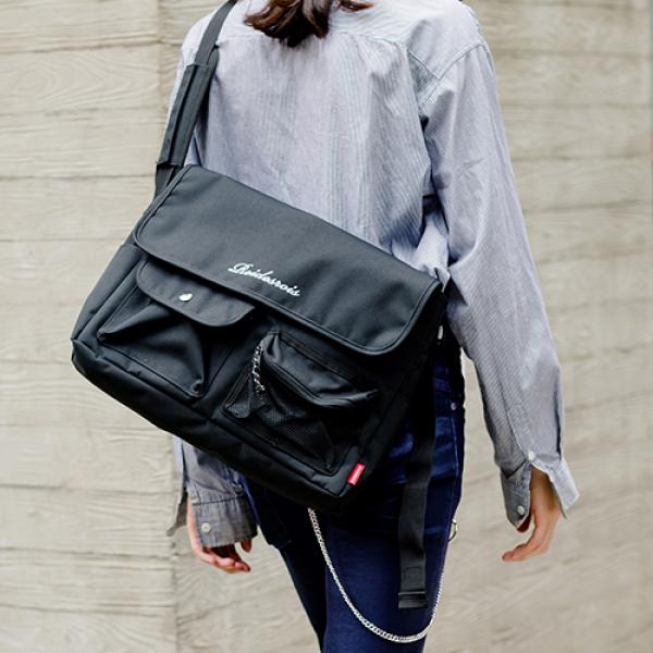 [ξƵξ]ROIDESROIS - HUSH MESSENGER BAG (BLACK)  ޽ ޽ ũν
