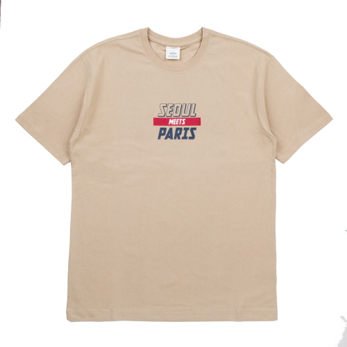 [Ʃ] SENSESTUDIO - SEOUL MEETS PARIS TEE (BEIGE)  Ƽ Ƽ