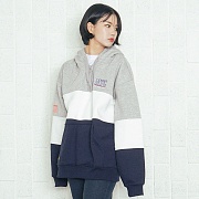 [õ] ACIDBLACK - STAR N STRIPES BLOCK HOOD (MELANGE)  ĵƼ