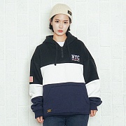 [õ] ACIDBLACK - STAR N STRIPES BLOCK HOOD (BLACK)  ĵƼ