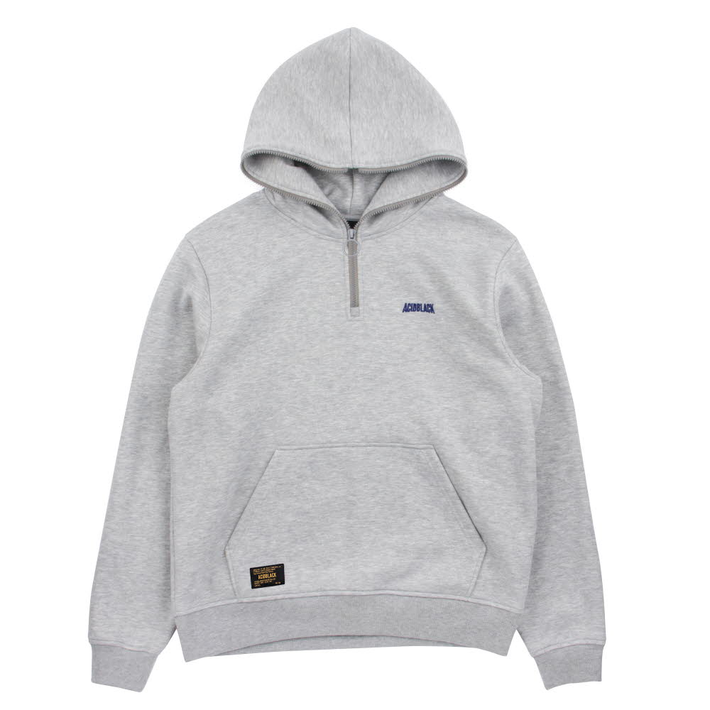 [õ] ACIDBLACK - RARE HALF ZIPUP HOOD (MELANGE)   ĵƼ