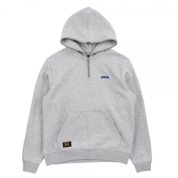 [õ] ACIDBLACK - RARE HALF ZIPUP HOOD (MELANGE)   ĵƼ