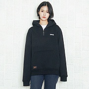 [õ] ACIDBLACK - RARE HALF ZIPUP HOOD (BLACK)   ĵƼ