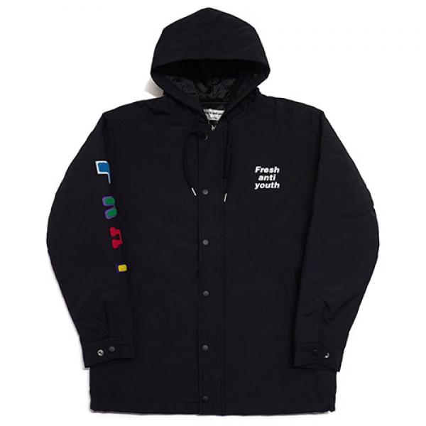 [FRESH ANTI YOUTH] ANTIWINTER FRAY PARKA-BLACK