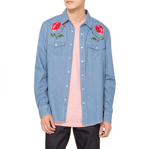 POPPY DENIM SHIRT-LBLUE